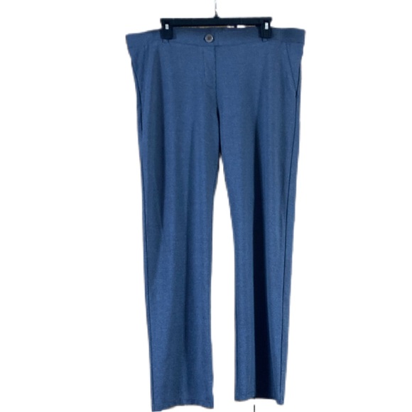 Betabrand Gray Mini Stripe Dress Pant Yoga Pants Bootcut Stretch Size 2X - Picture 2 of 5